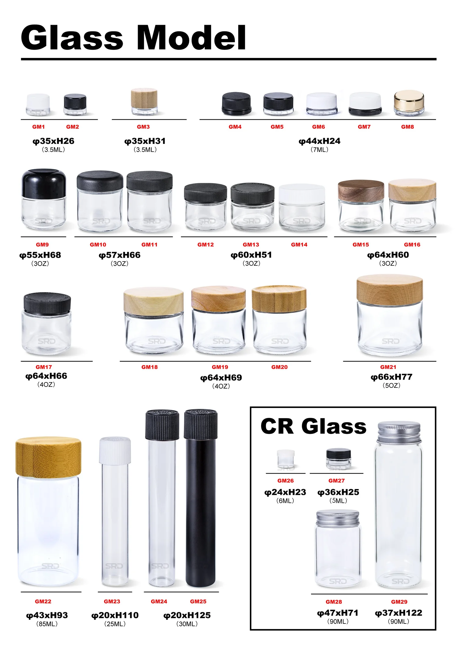 Borosilicate glass bottles